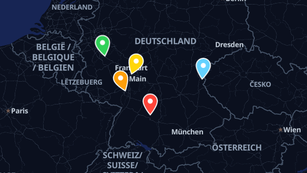 Map of company locations