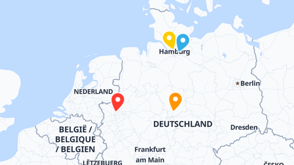 Map of company locations