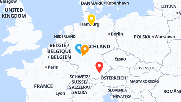 Map of company locations
