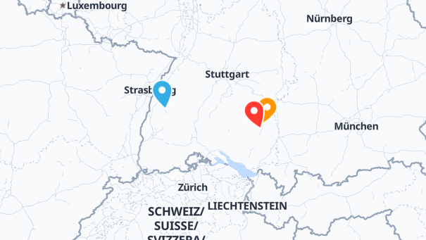 Map of company locations