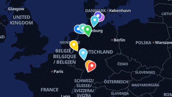 Map of company locations