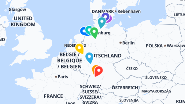 Map of company locations