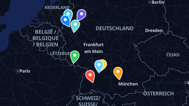 Map of company locations