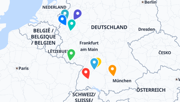 Map of company locations
