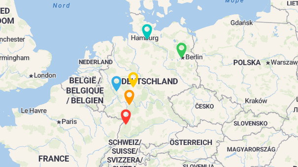 Map of company locations