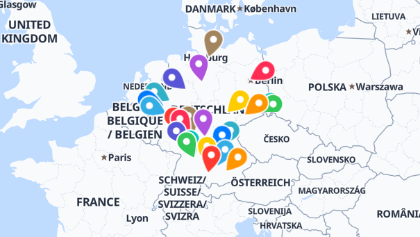 Map of company locations