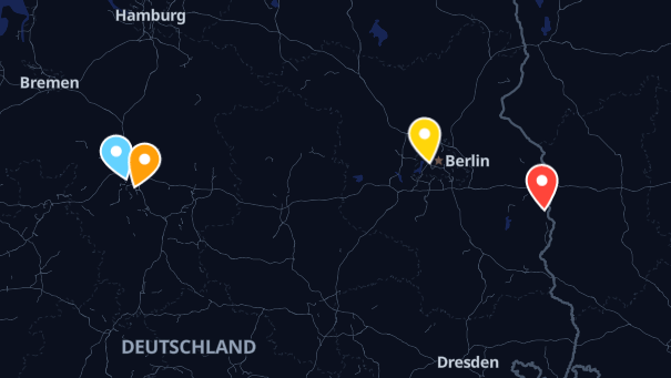 Map of company locations