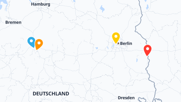 Map of company locations