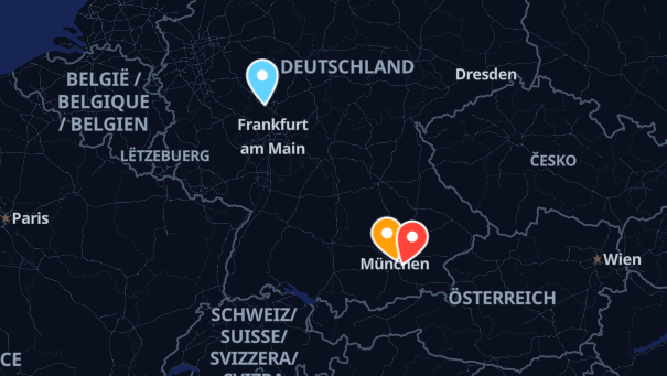Map of company locations