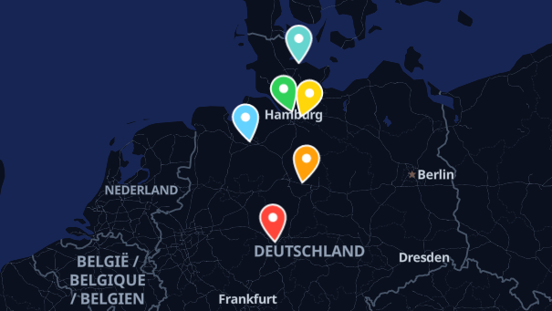 Map of company locations