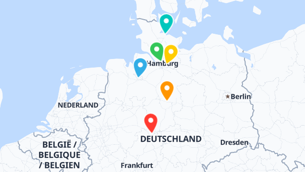 Map of company locations