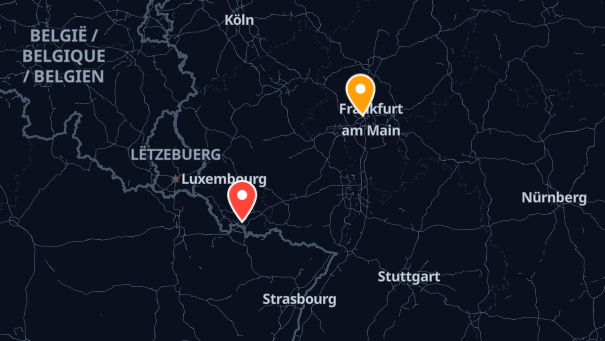 Map of company locations