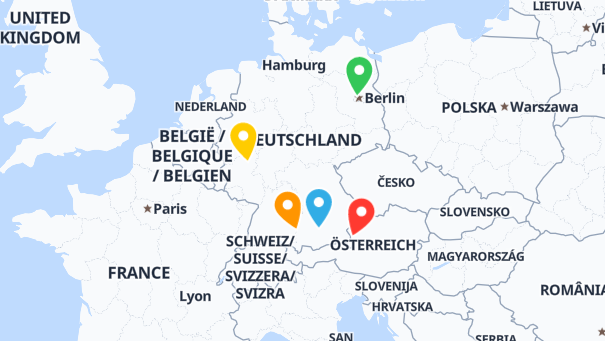 Map of company locations