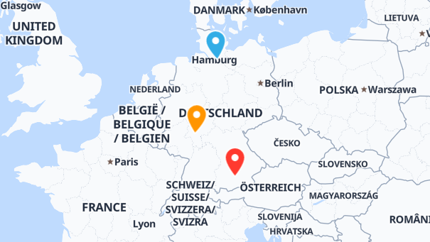 Map of company locations