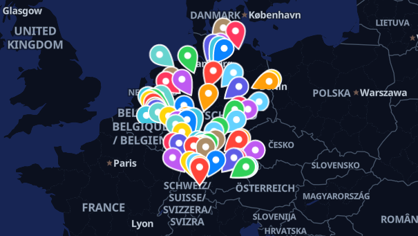 Map of company locations