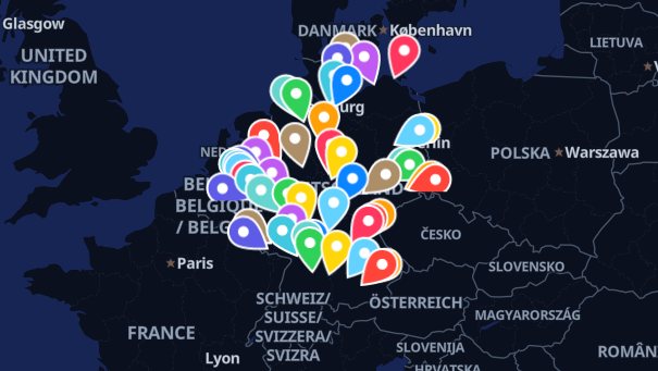 Map of company locations