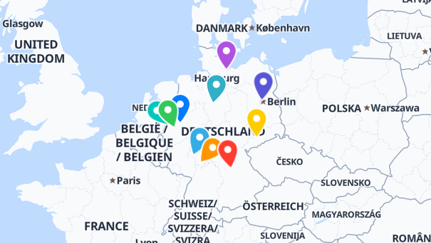 Map of company locations