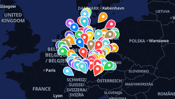 Map of company locations