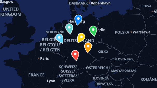 Map of company locations
