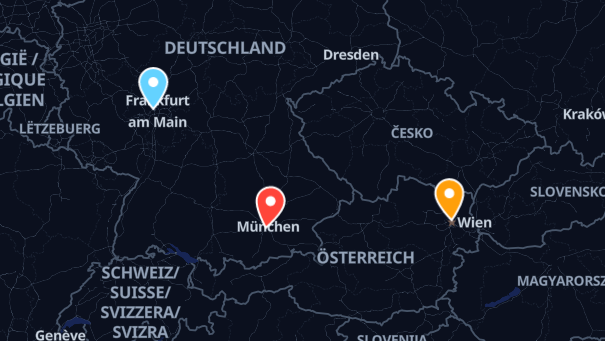 Map of company locations