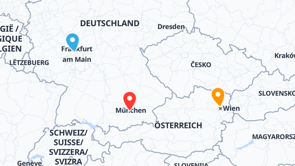 Map of company locations