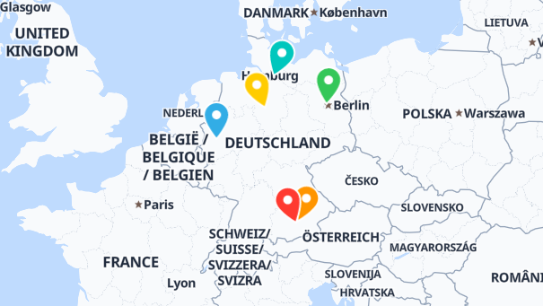 Map of company locations