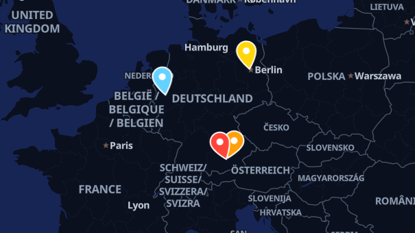 Map of company locations