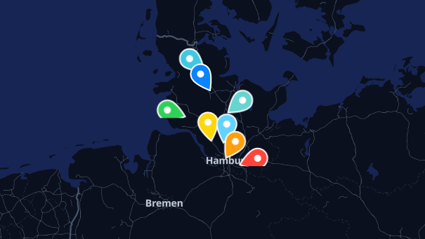 Map of company locations