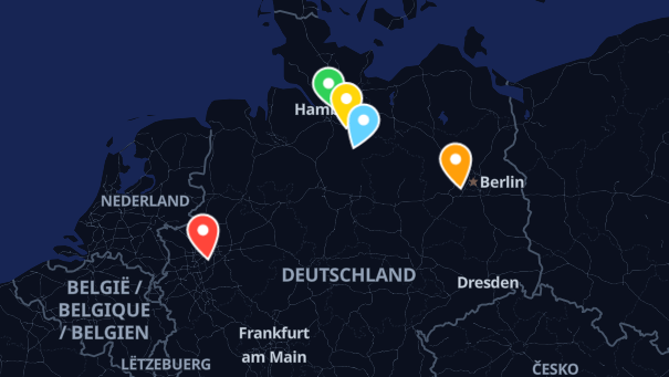 Map of company locations