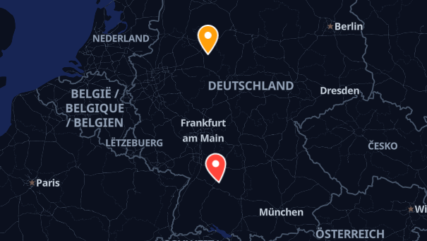 Map of company locations