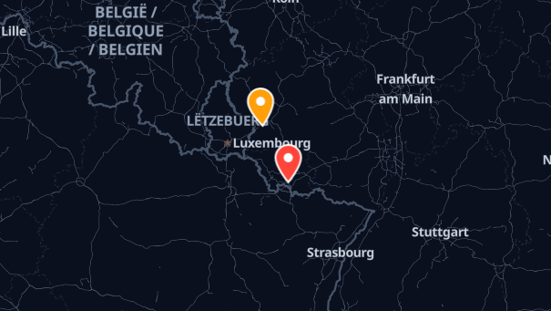 Map of company locations
