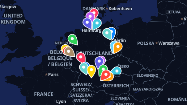 Map of company locations