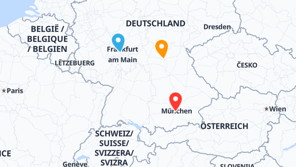 Map of company locations
