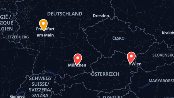 Map of company locations