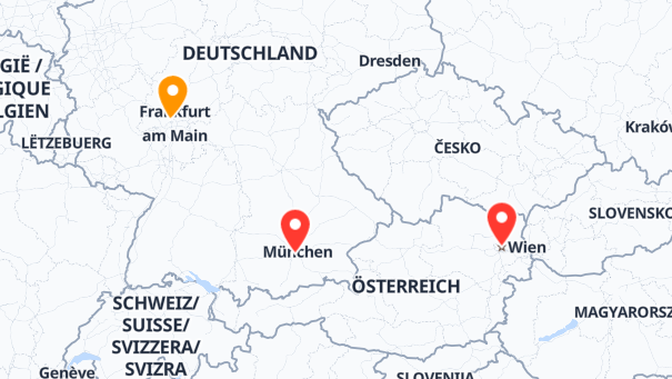 Map of company locations