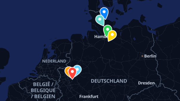 Map of company locations