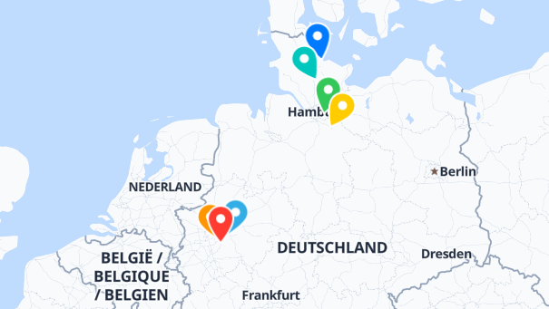 Map of company locations