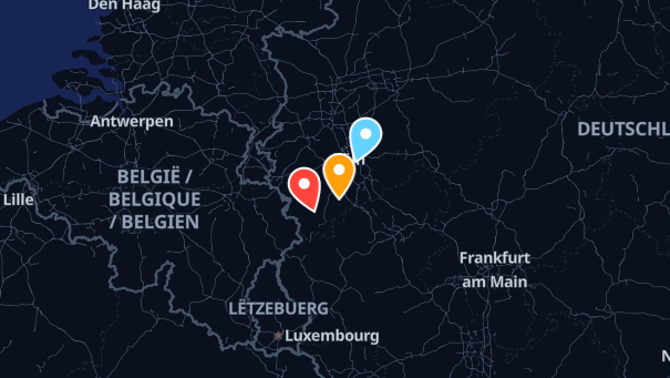 Map of company locations