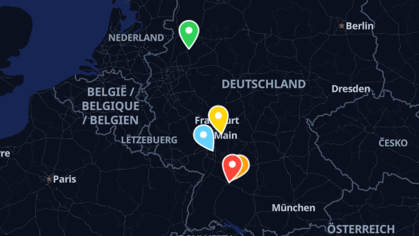 Map of company locations