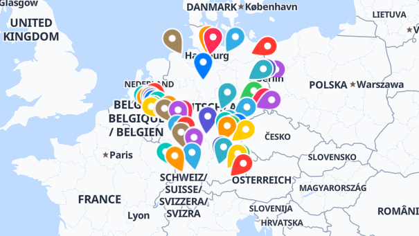 Map of company locations