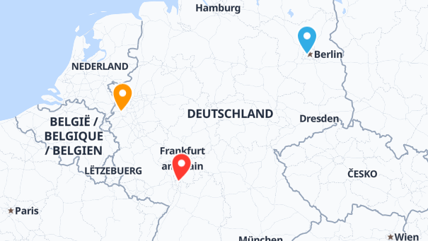 Map of company locations
