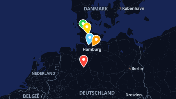 Map of company locations
