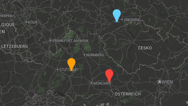 Map of company locations