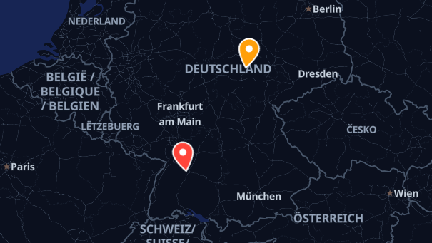 Map of company locations