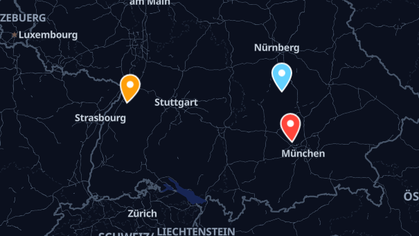 Map of company locations