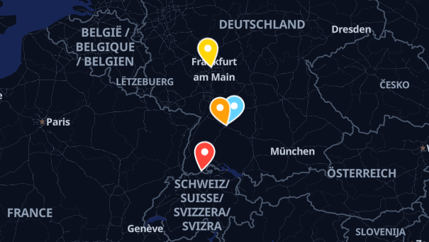 Map of company locations