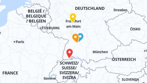 Map of company locations
