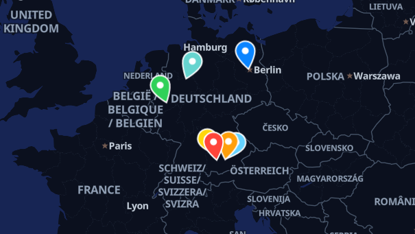Map of company locations