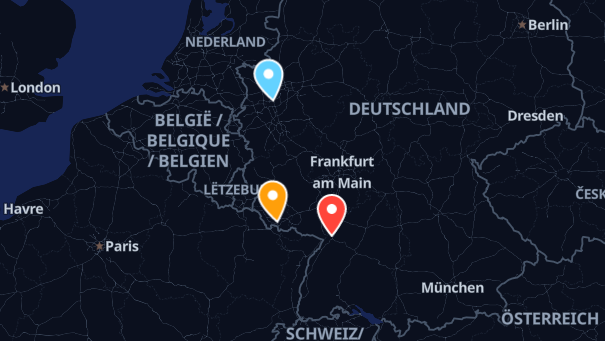 Map of company locations