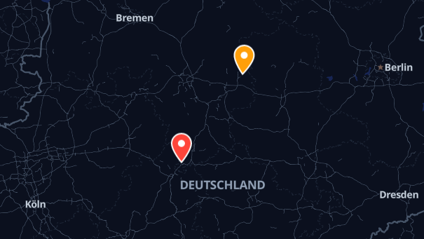 Map of company locations